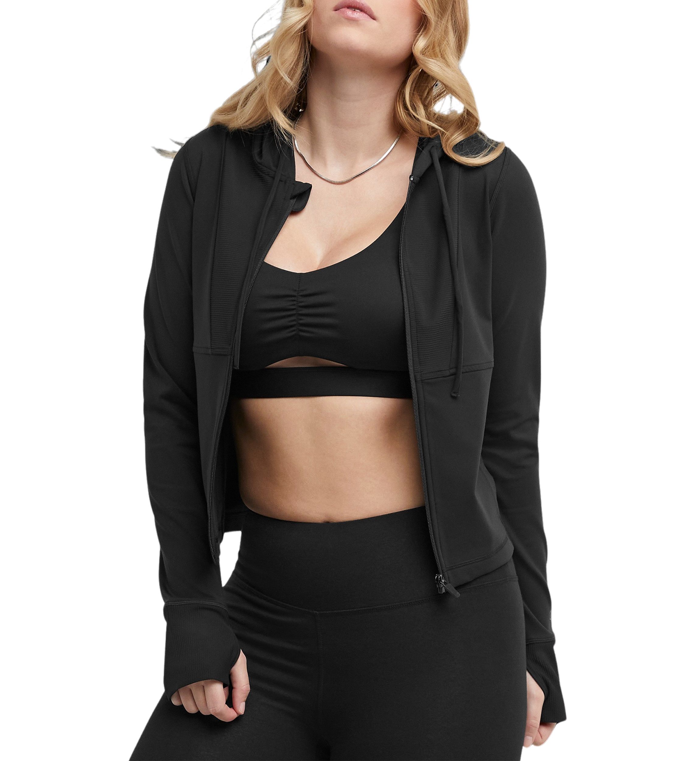 Soft Touch Zip Up Hooded Jacket