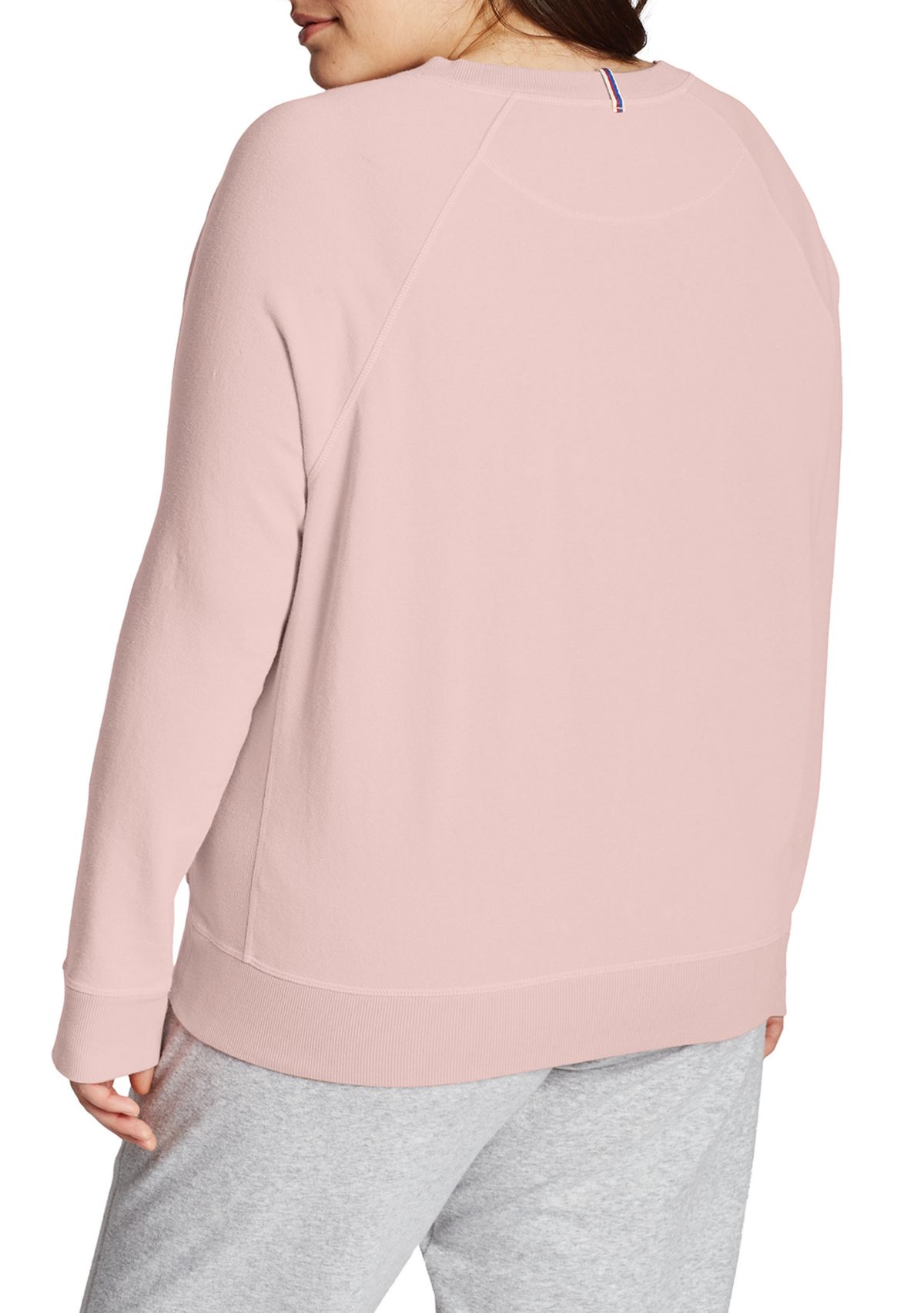Plus Size Campus French Terry Crew Sweatshirt