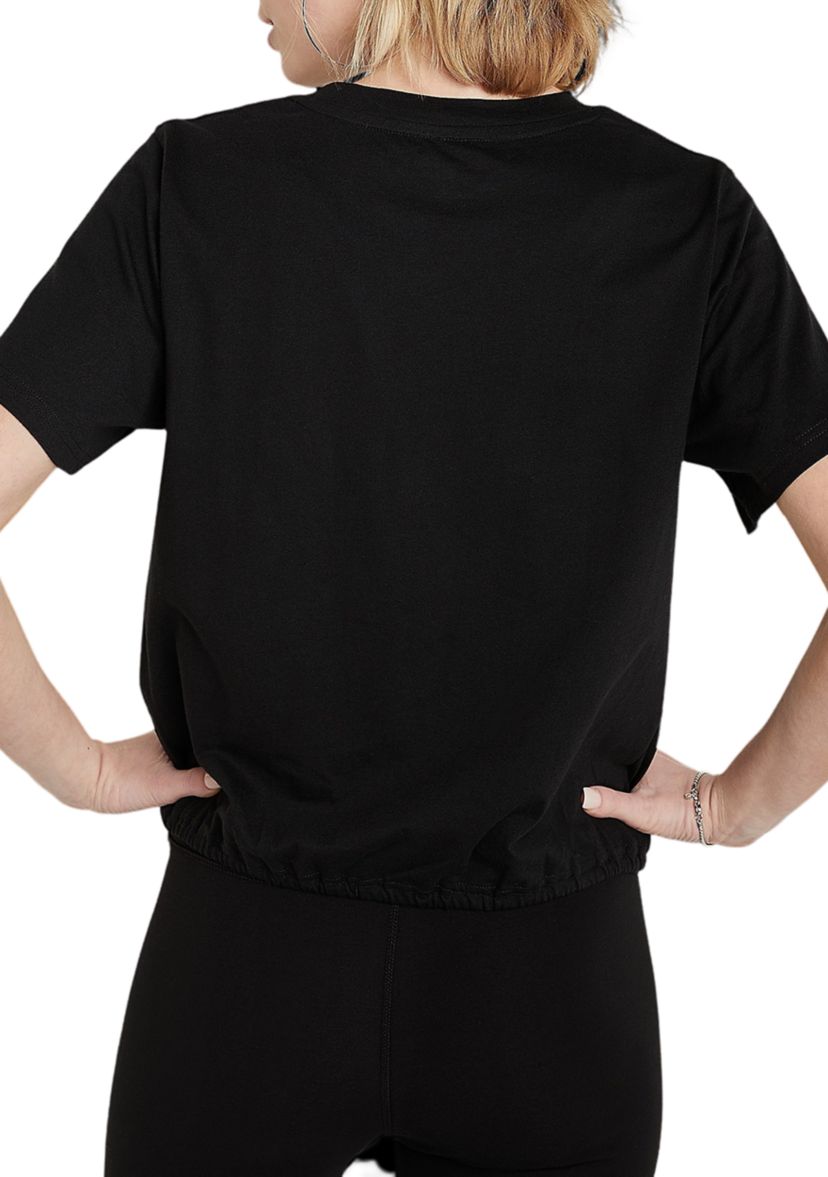 Short Sleeve Campus Drawstring Hem T-Shirt 