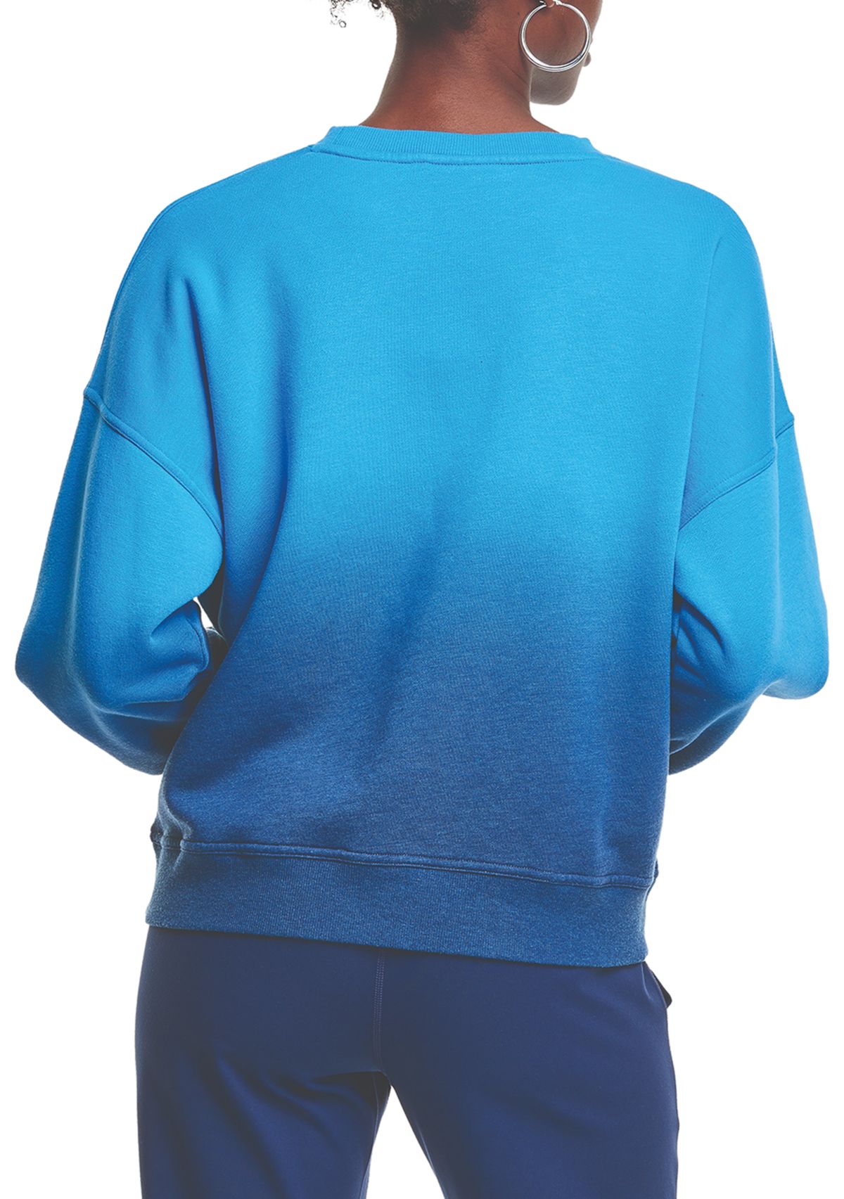Relaxed Fleece Dip Dye Crew Sweatshirt 