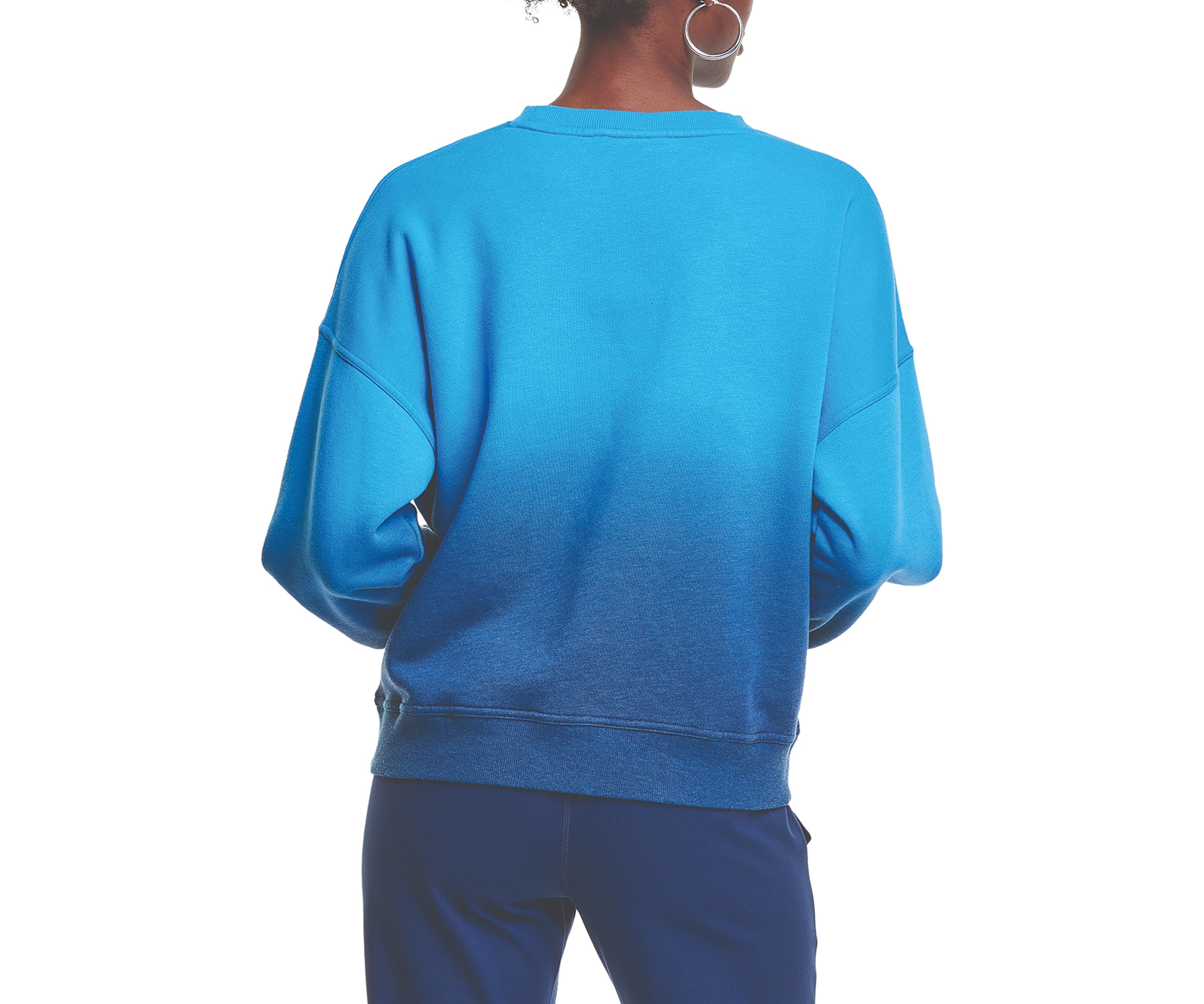 Relaxed Fleece Dip Dye Crew Sweatshirt 