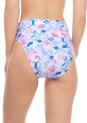Floral High Waisted Swim Bottoms