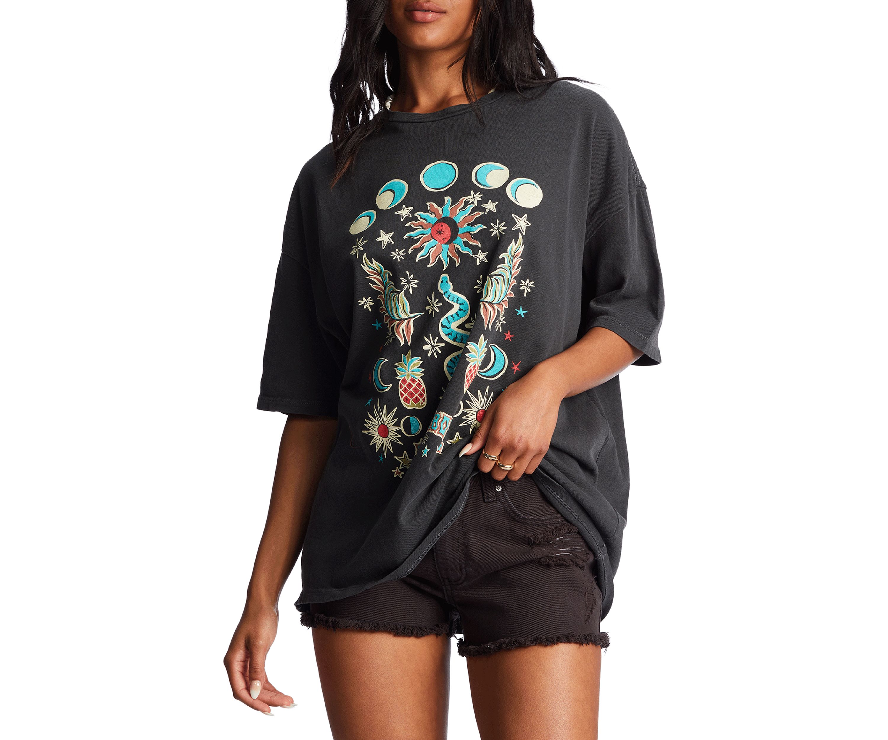 Into the Mystic Oversized Graphic T-Shirt