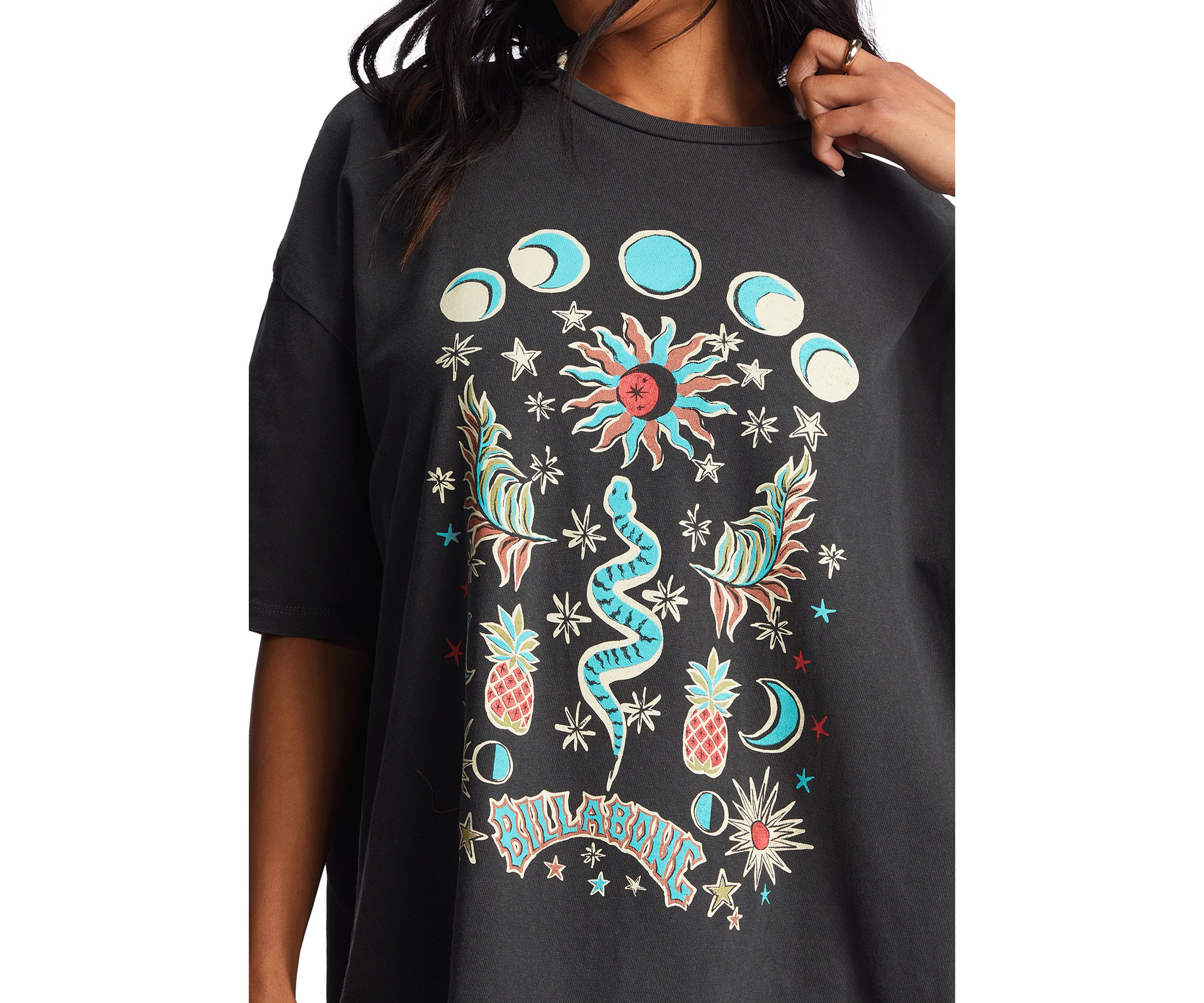 Into the Mystic Oversized Graphic T-Shirt