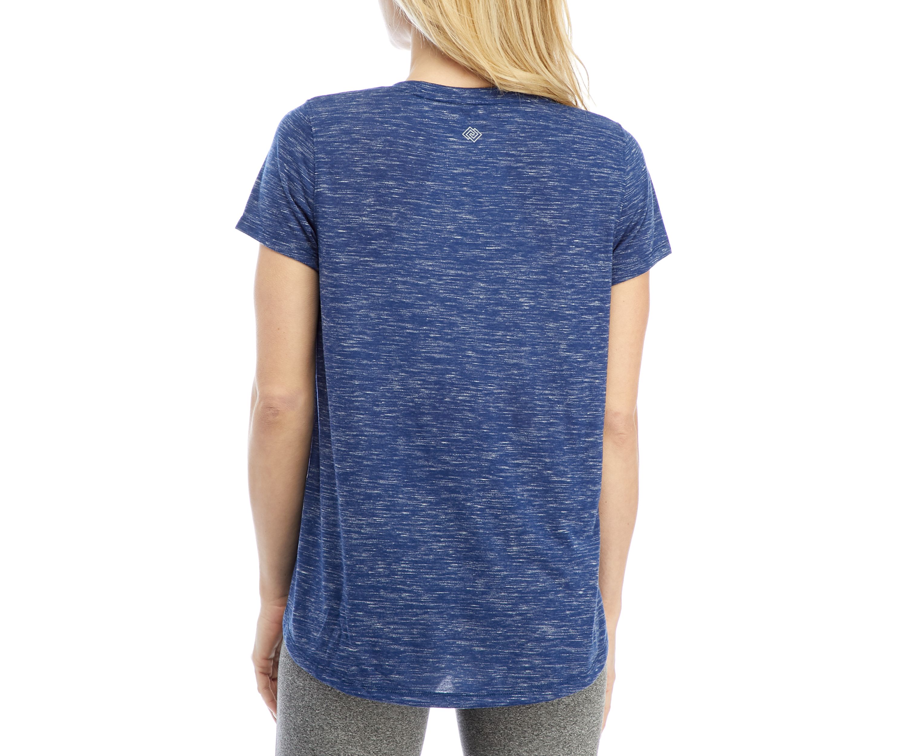 Short Sleeve Scoop Neck Space Dye T-Shirt