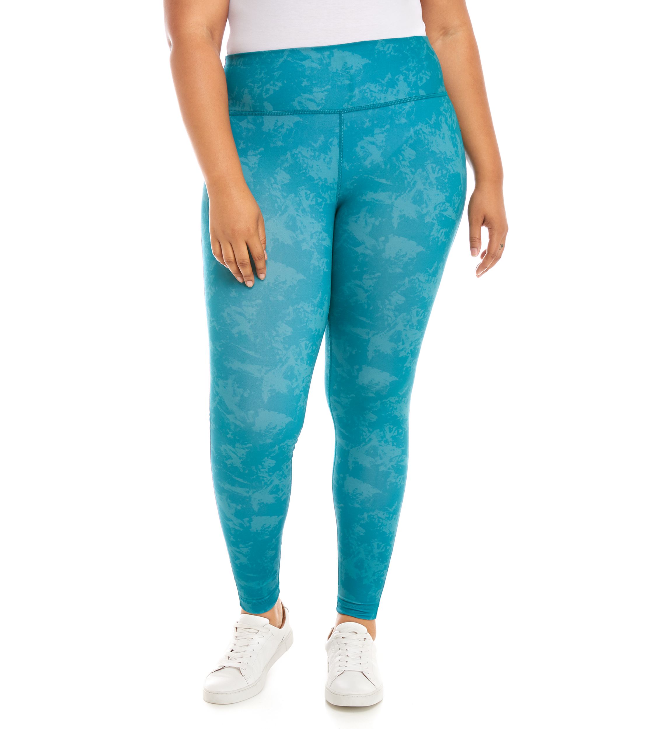 Plus Size Floral Print Performance Leggings 