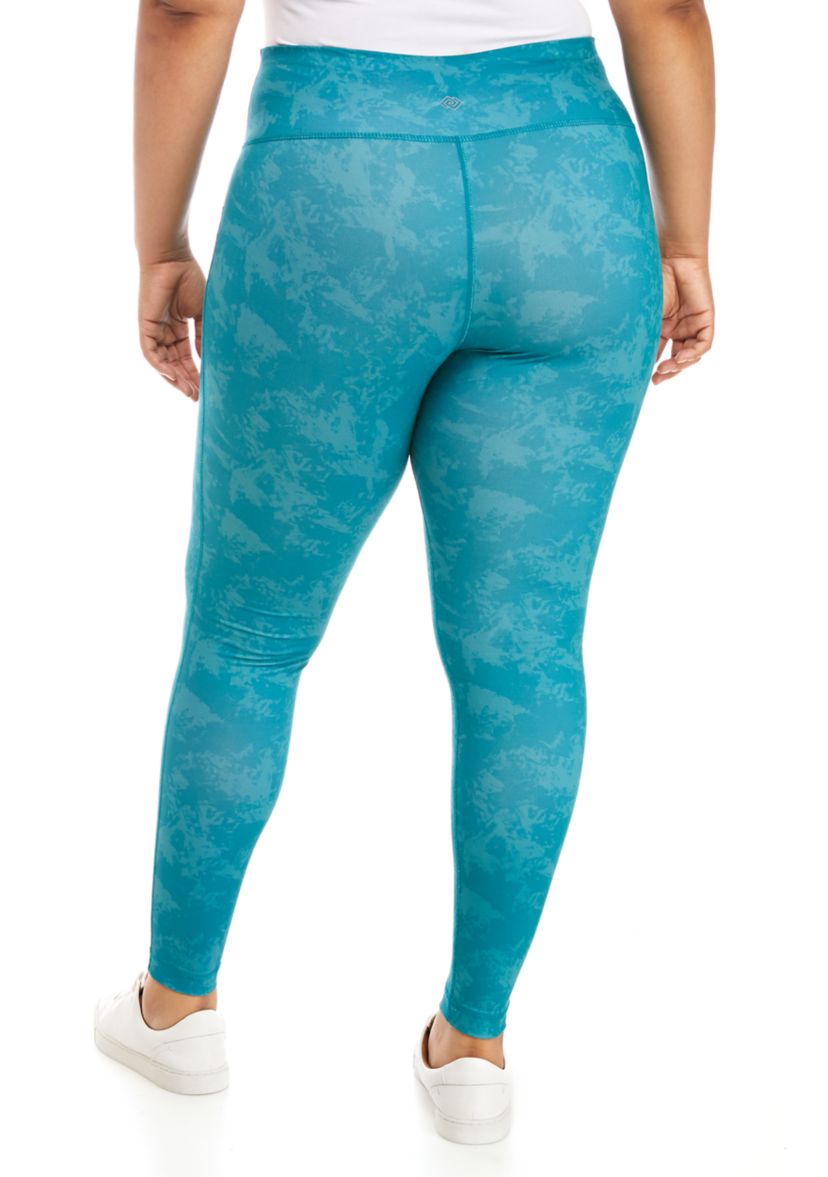 Plus Size Floral Print Performance Leggings 
