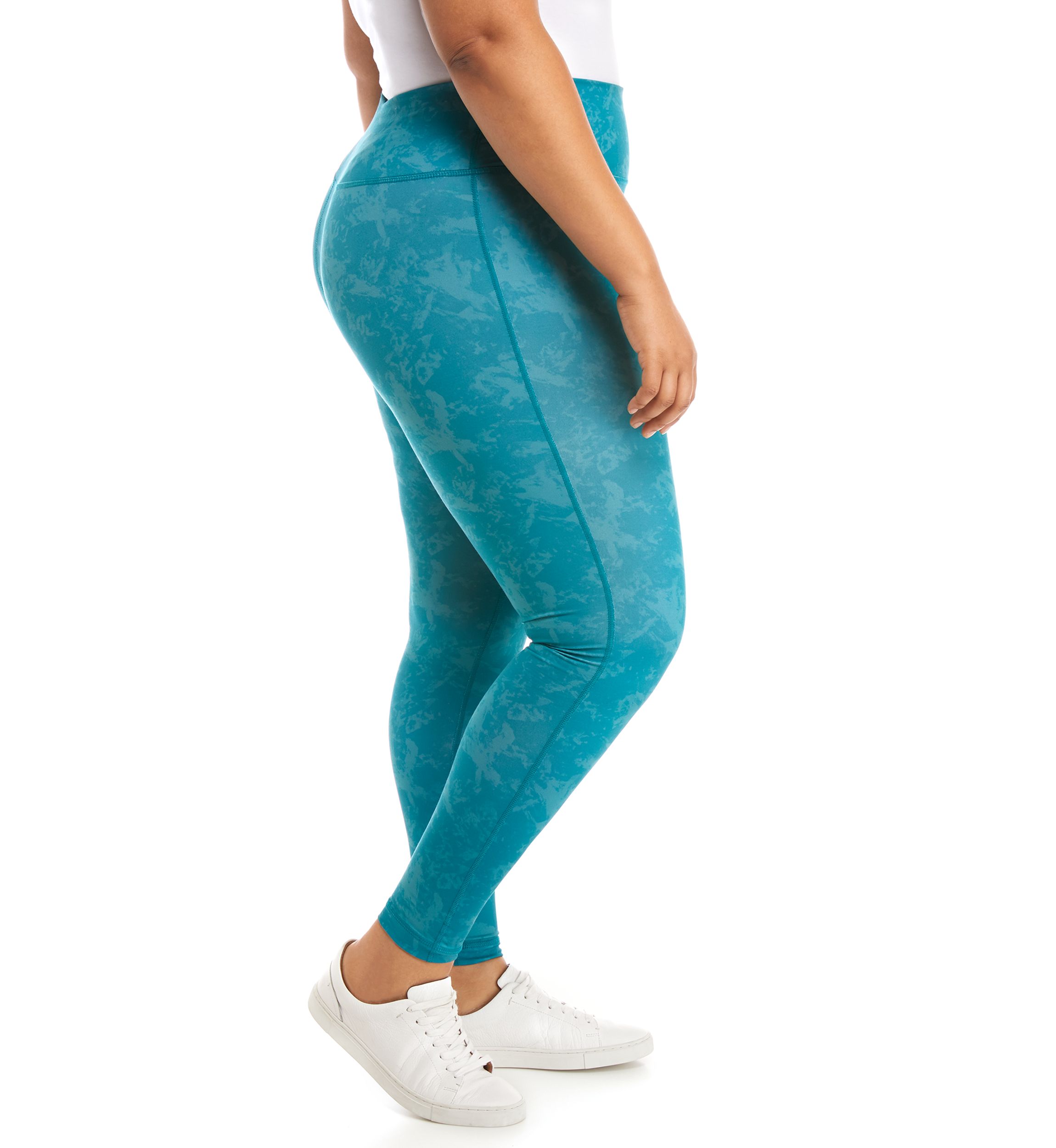 Plus Size Floral Print Performance Leggings 
