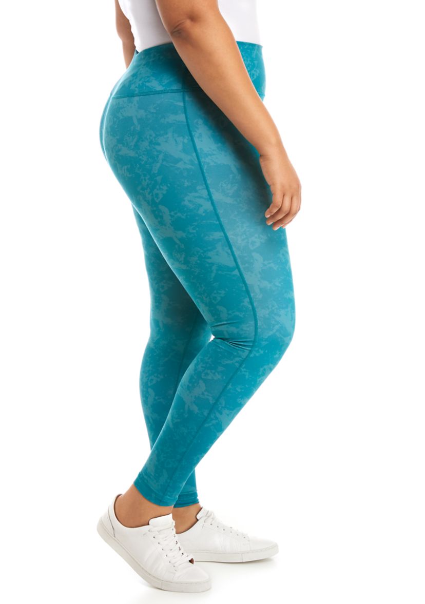 Plus Size Floral Print Performance Leggings 