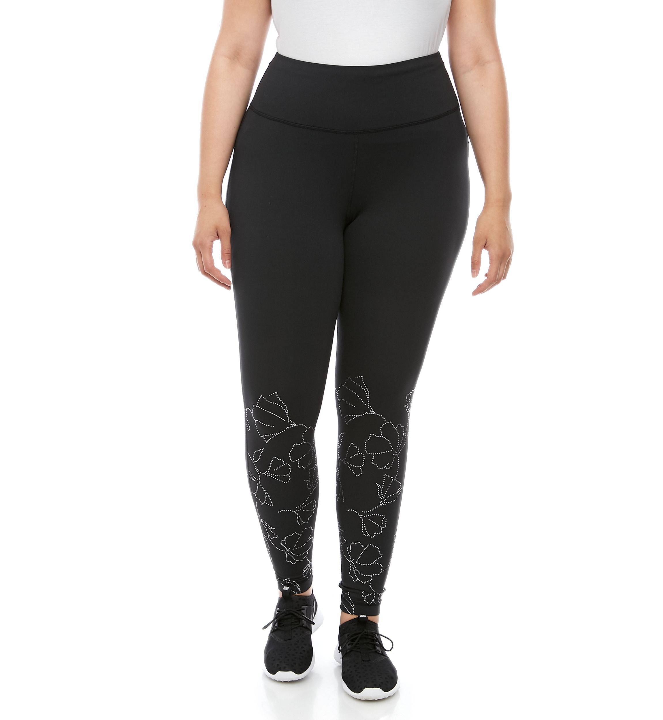 Plus Size Printed 7/8 Performance Leggings