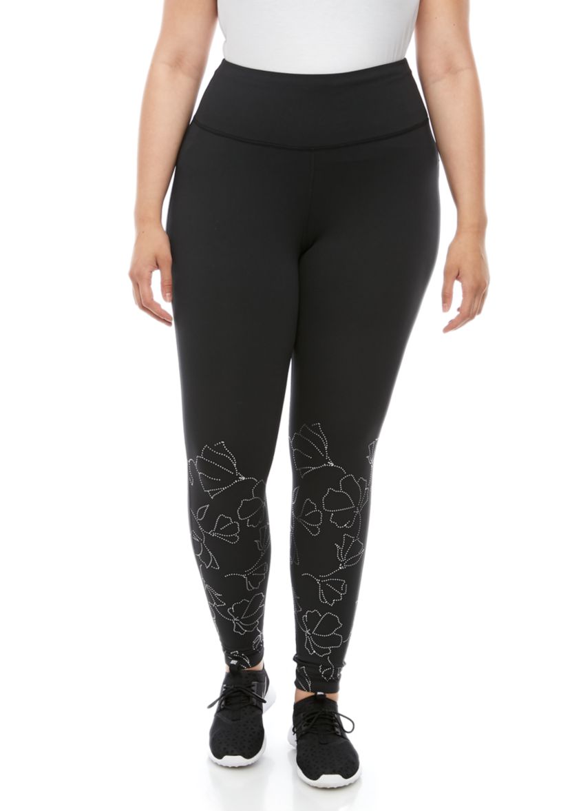 Plus Size Printed 7/8 Performance Leggings