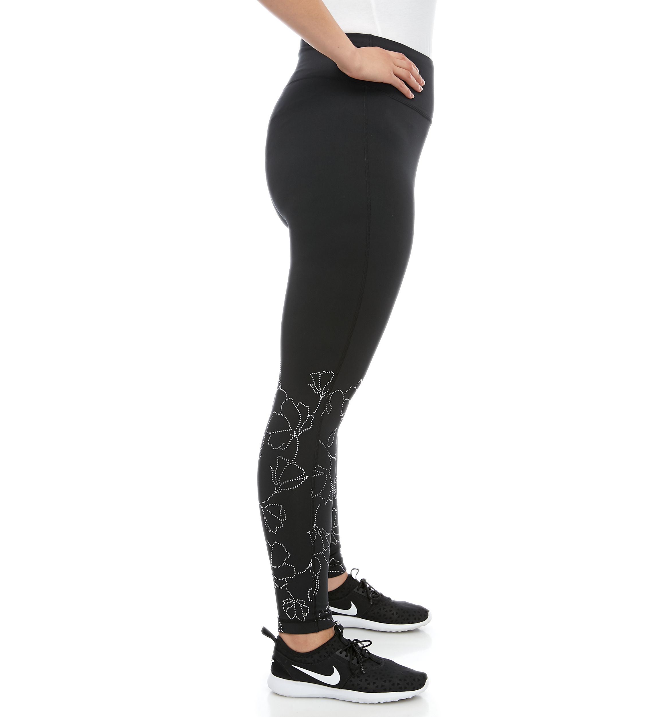 Plus Size Printed 7/8 Performance Leggings