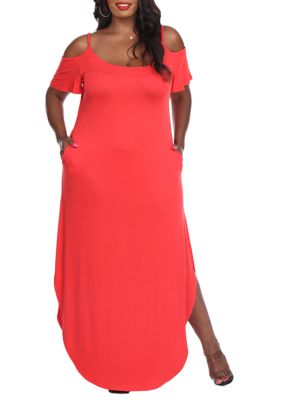 White Mark Women's Plus Size Lexi Maxi Dress