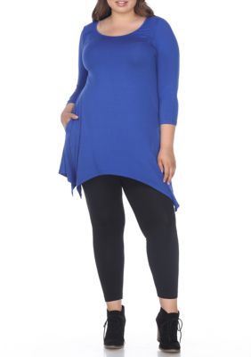 White Mark Women's Plus Size Makayla Tunic Shirt
