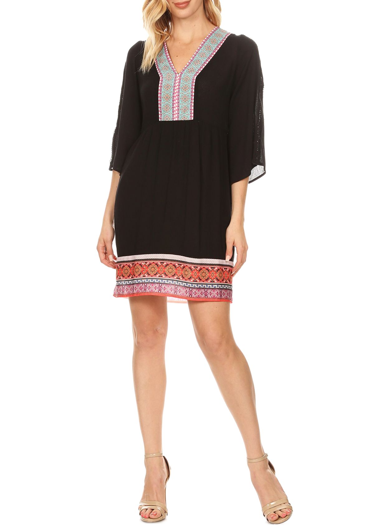 Womens Gabrielle Bell Sleeved Dress