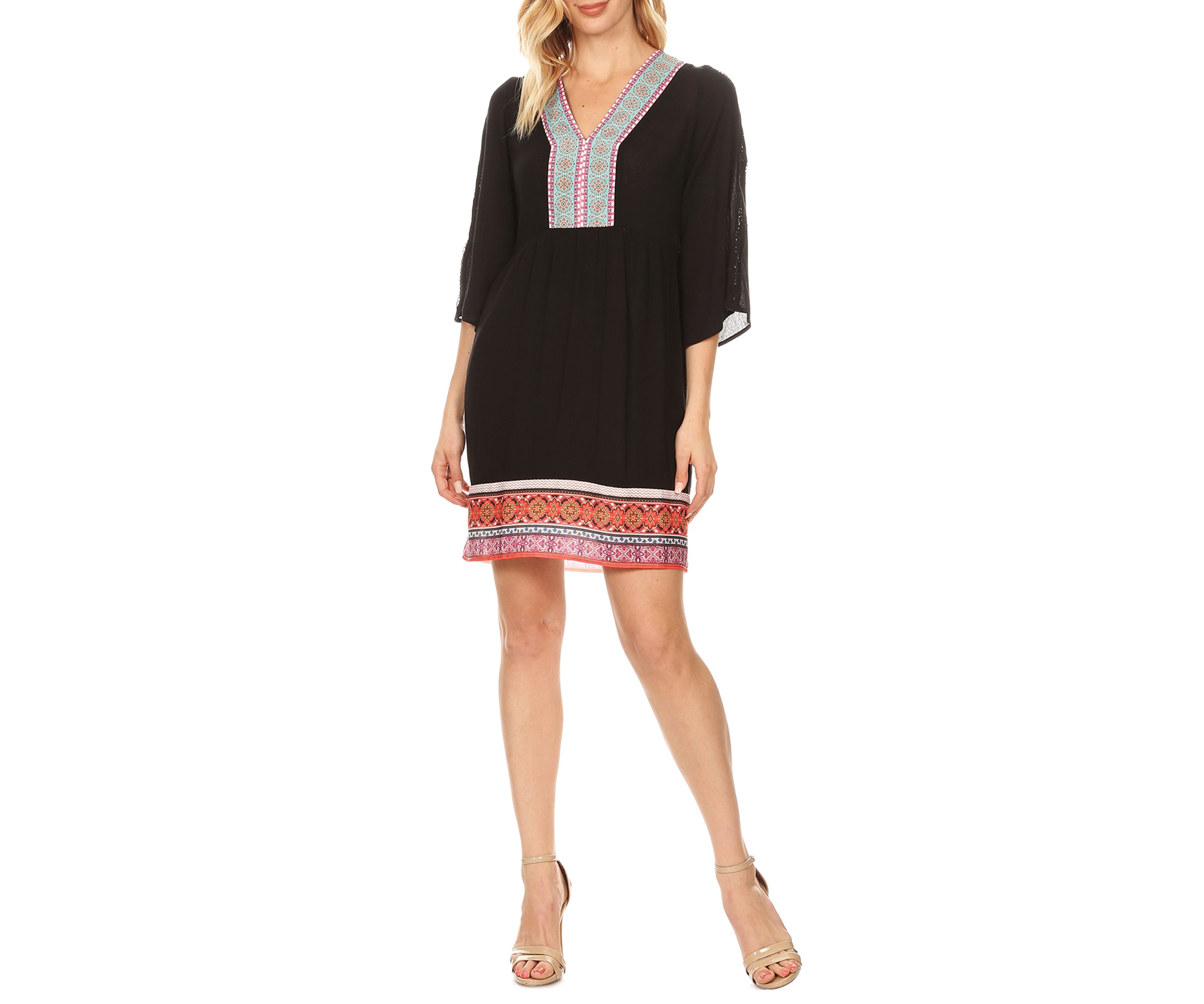 Womens Gabrielle Bell Sleeved Dress
