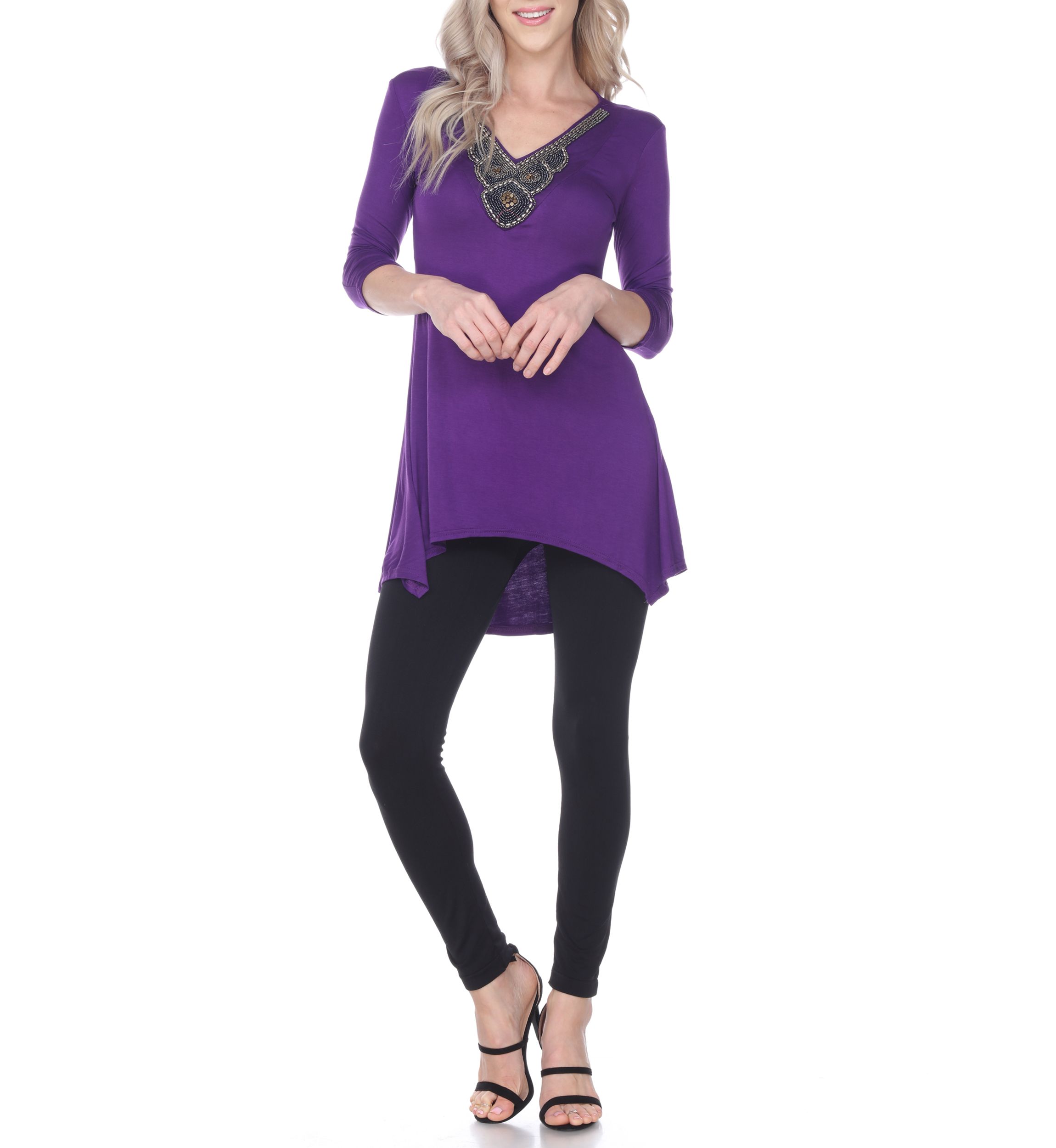 Luna Embellished 3/4 Sleeve Tunic