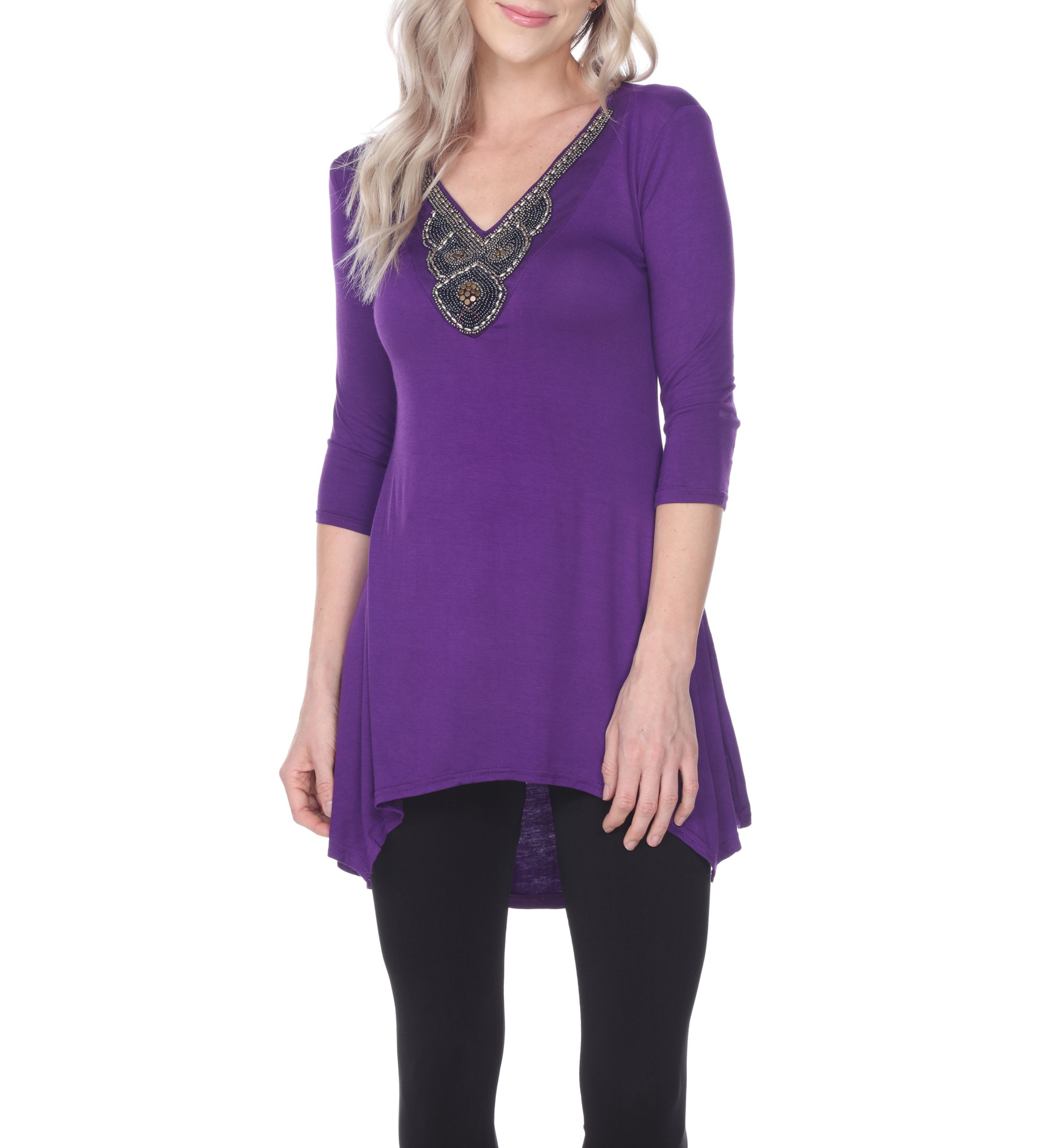 Luna Embellished 3/4 Sleeve Tunic