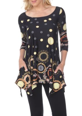 Erie 3/4 Sleeve Printed Tunic