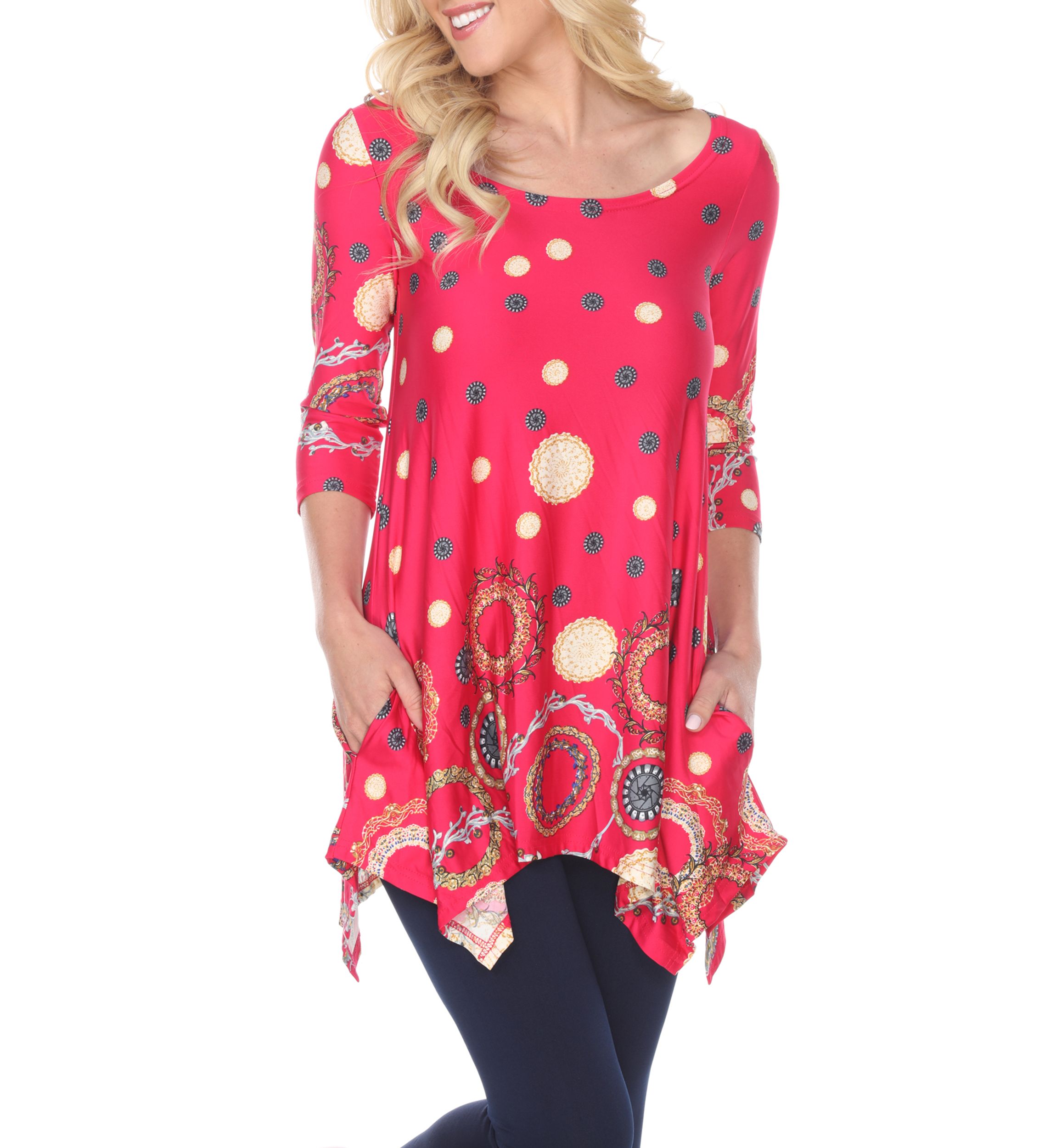 Erie 3/4 Sleeve Printed Tunic