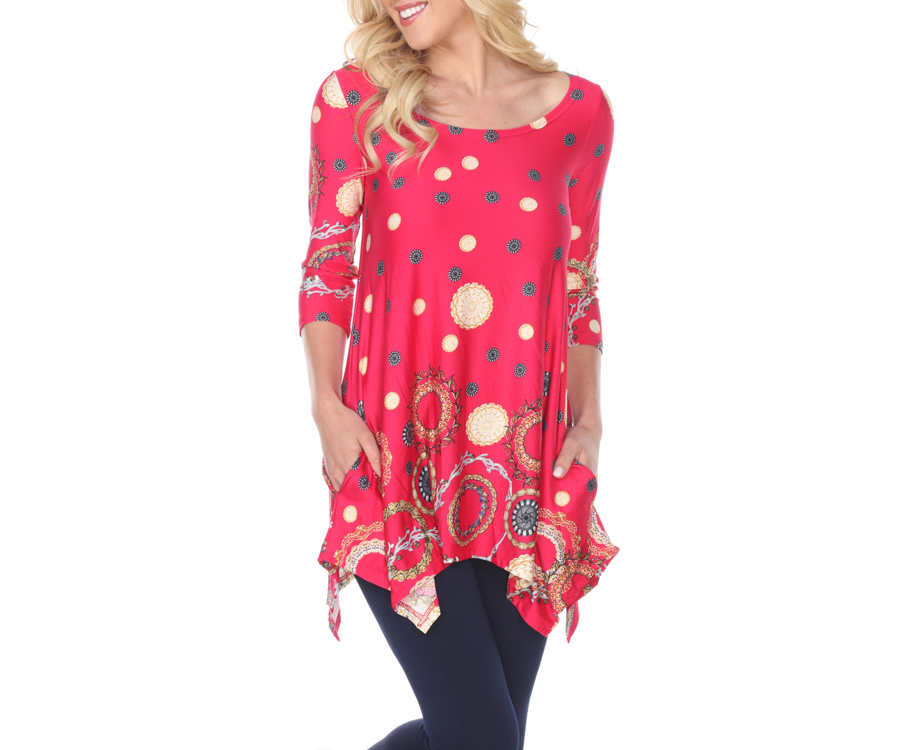 Erie 3/4 Sleeve Printed Tunic