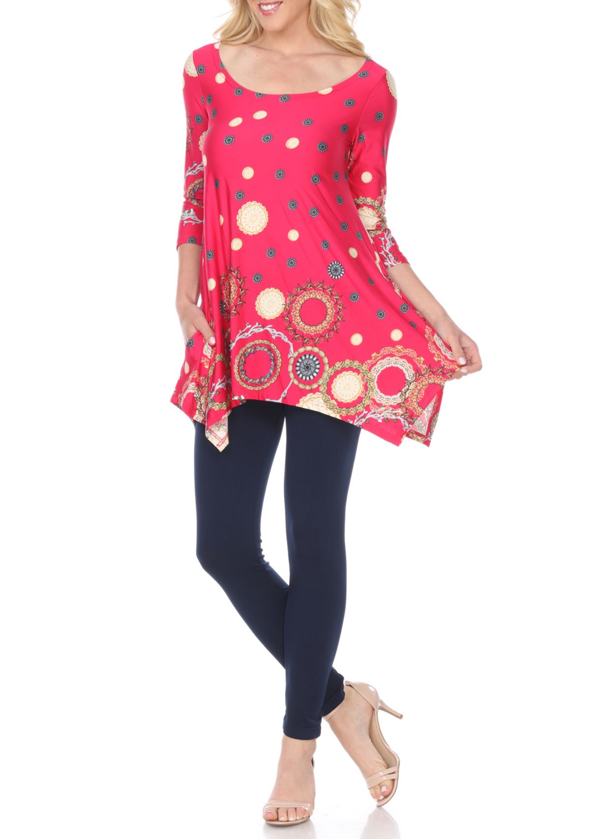 Erie 3/4 Sleeve Printed Tunic