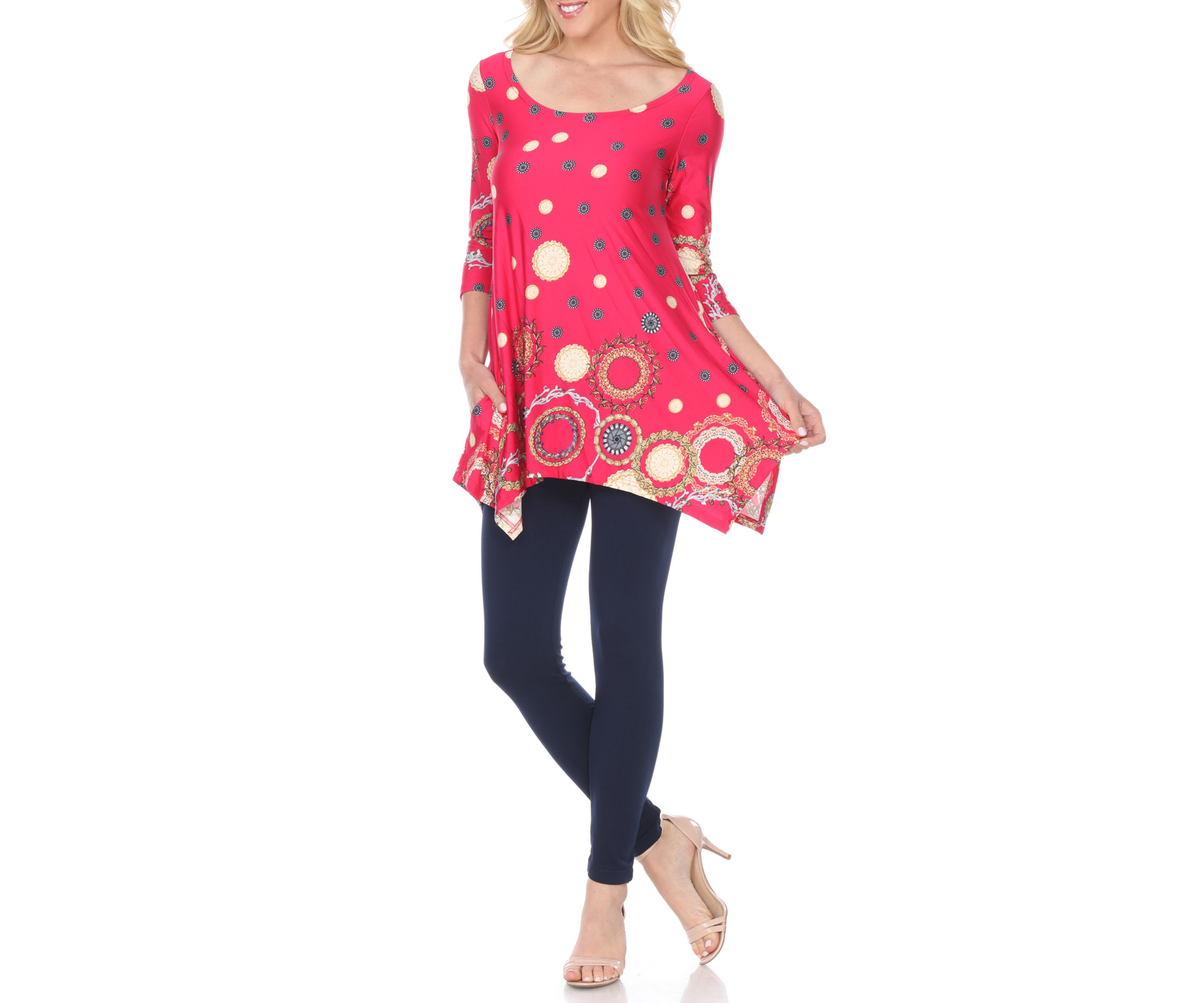 Erie 3/4 Sleeve Printed Tunic