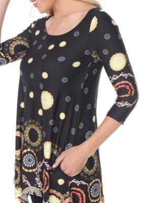 Erie 3/4 Sleeve Printed Tunic