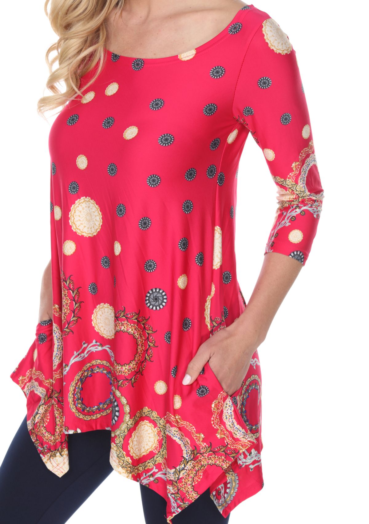 Erie 3/4 Sleeve Printed Tunic