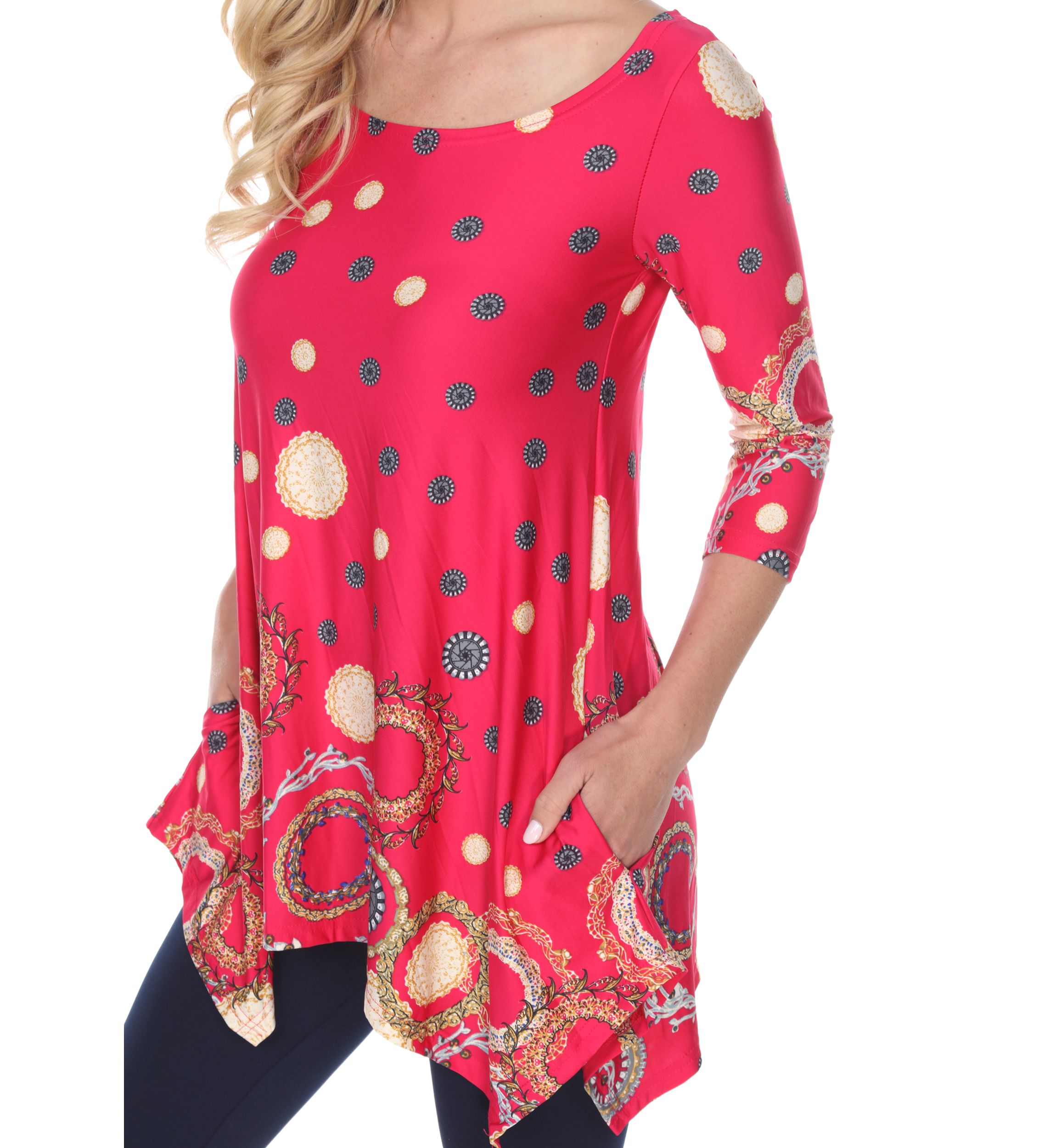 Erie 3/4 Sleeve Printed Tunic