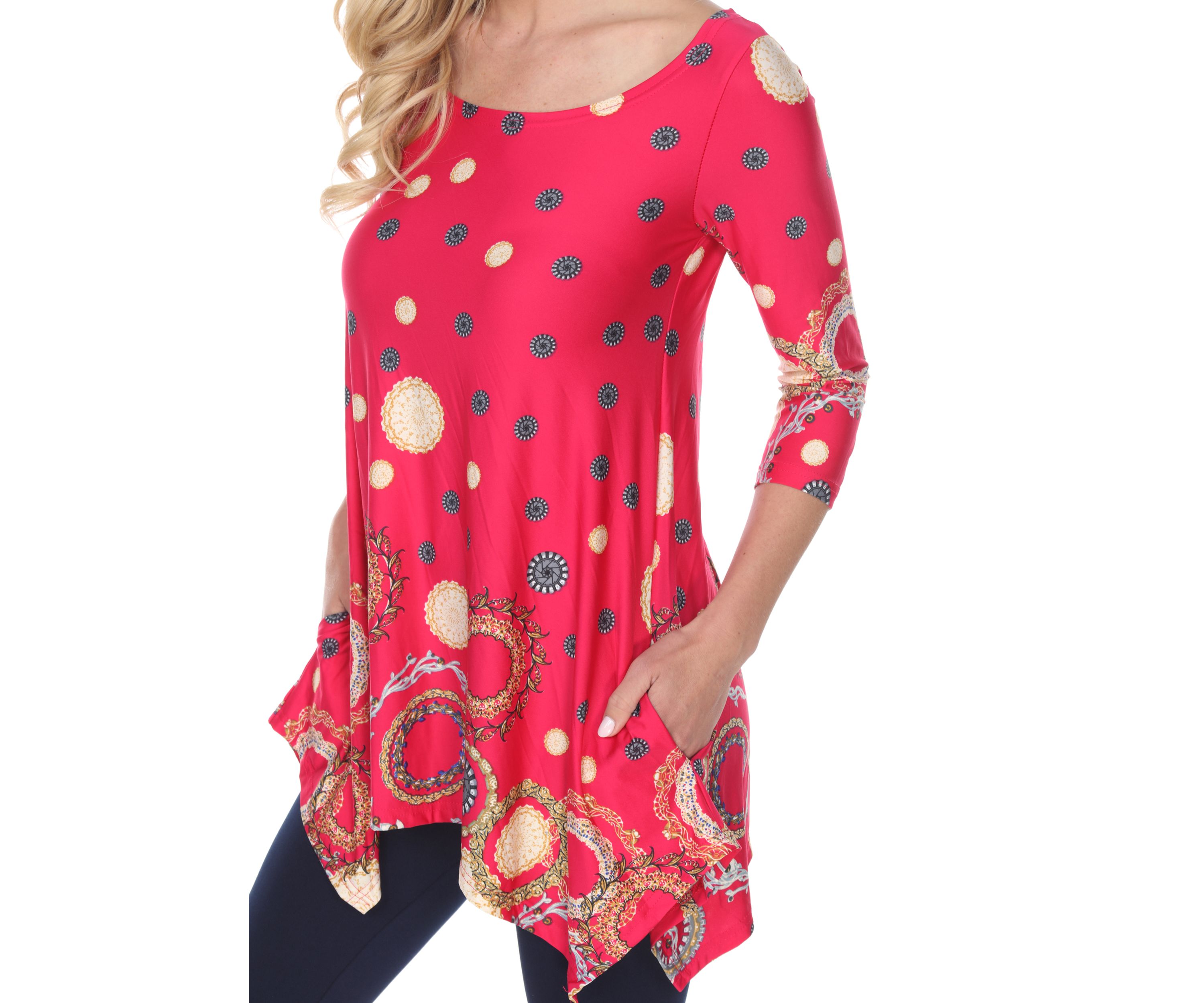 Erie 3/4 Sleeve Printed Tunic