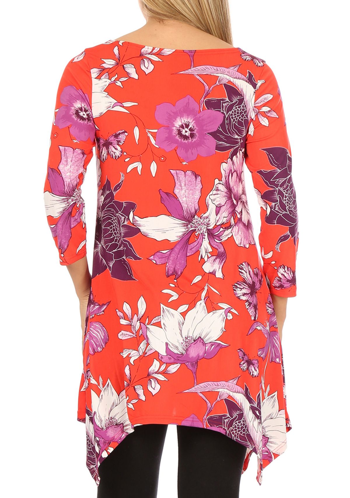 Womens Floral Tunic Top