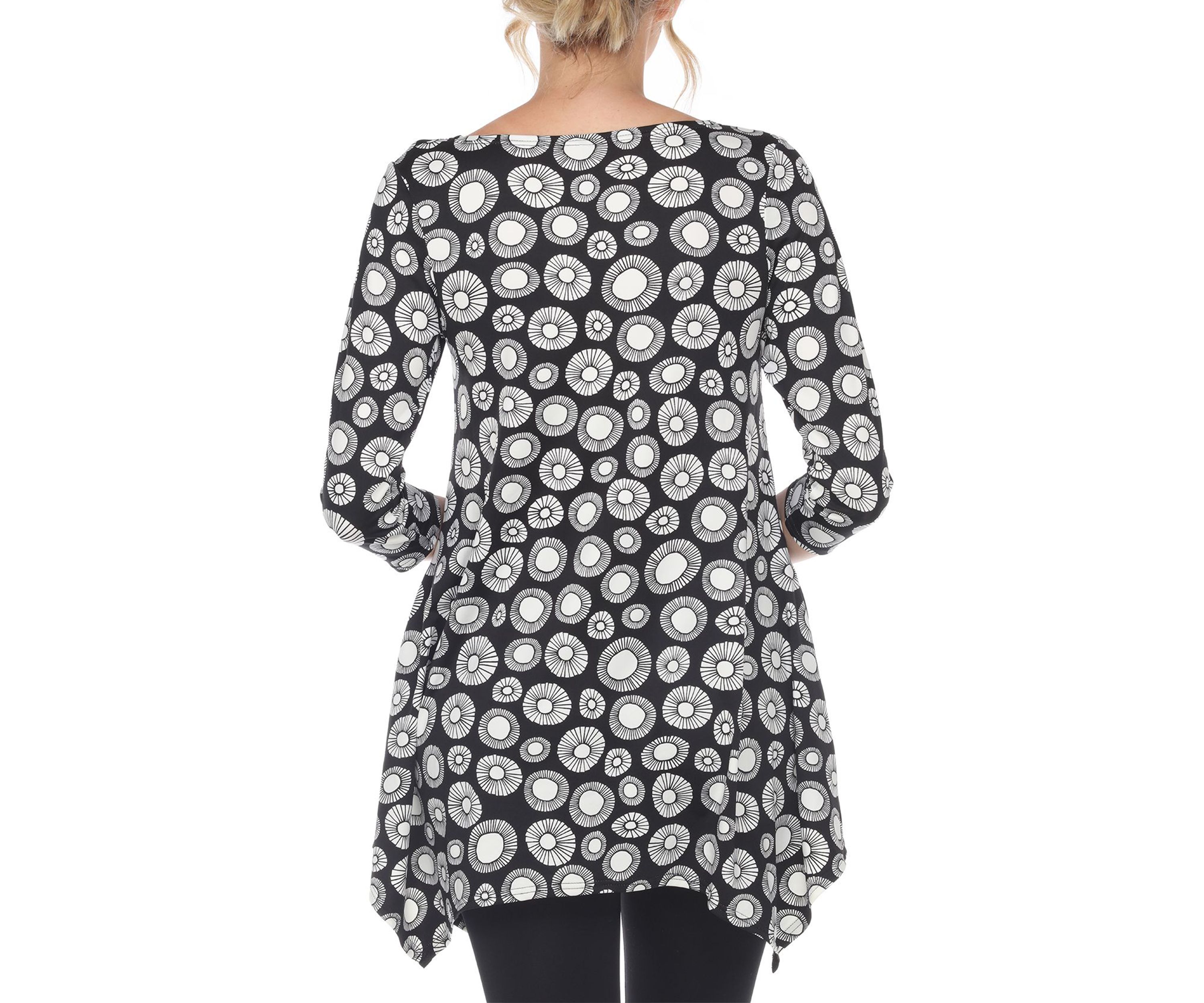 Printed Geometric Circle Tunic Top