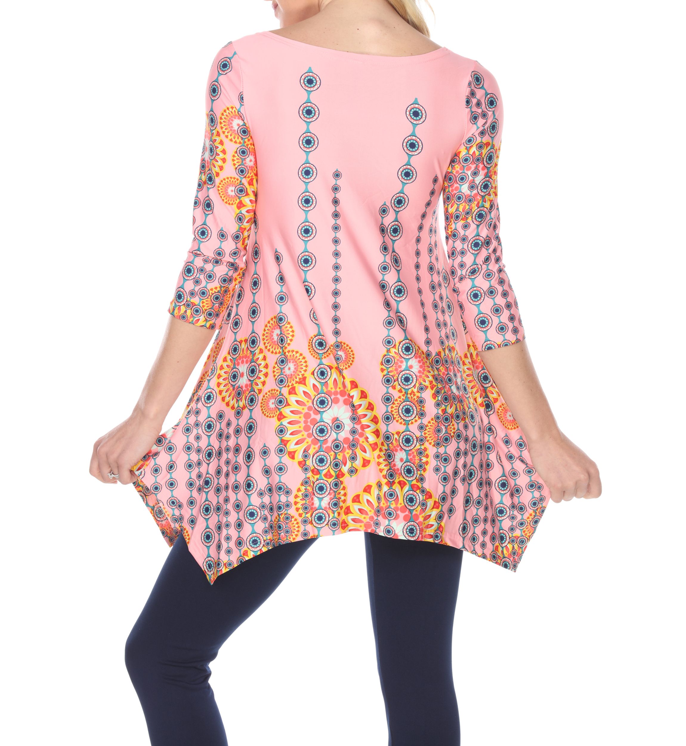 Womens Rella 3/4 Sleeve Printed Tunic