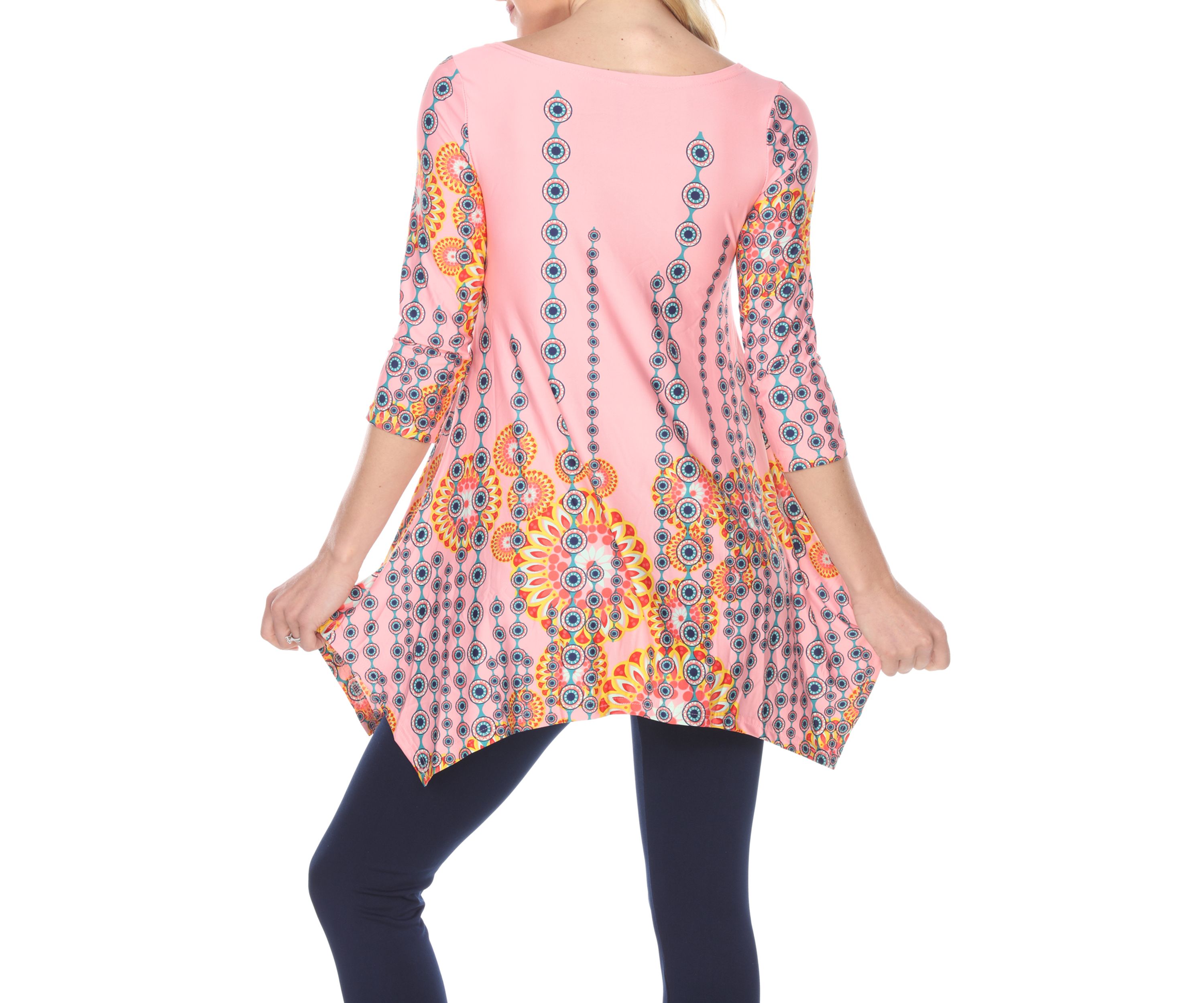 Womens Rella 3/4 Sleeve Printed Tunic
