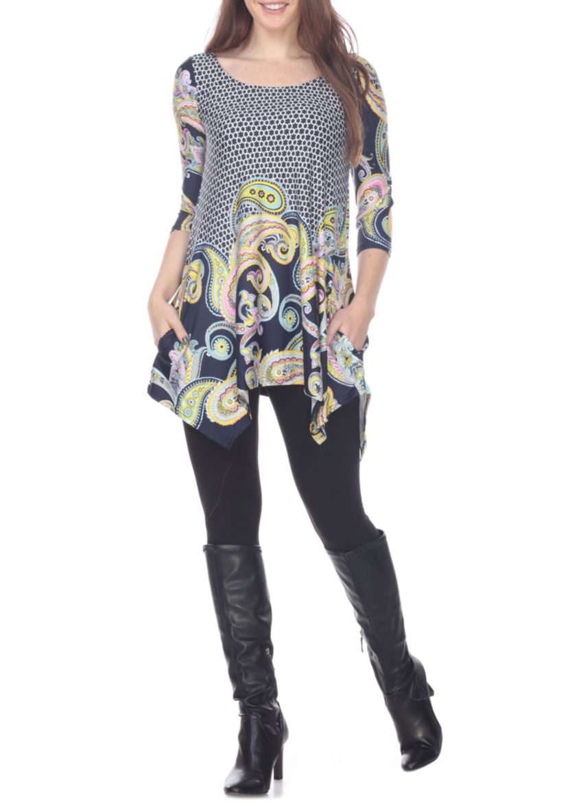 Womens Teagan 3/4 Sleeve Printed Tunic