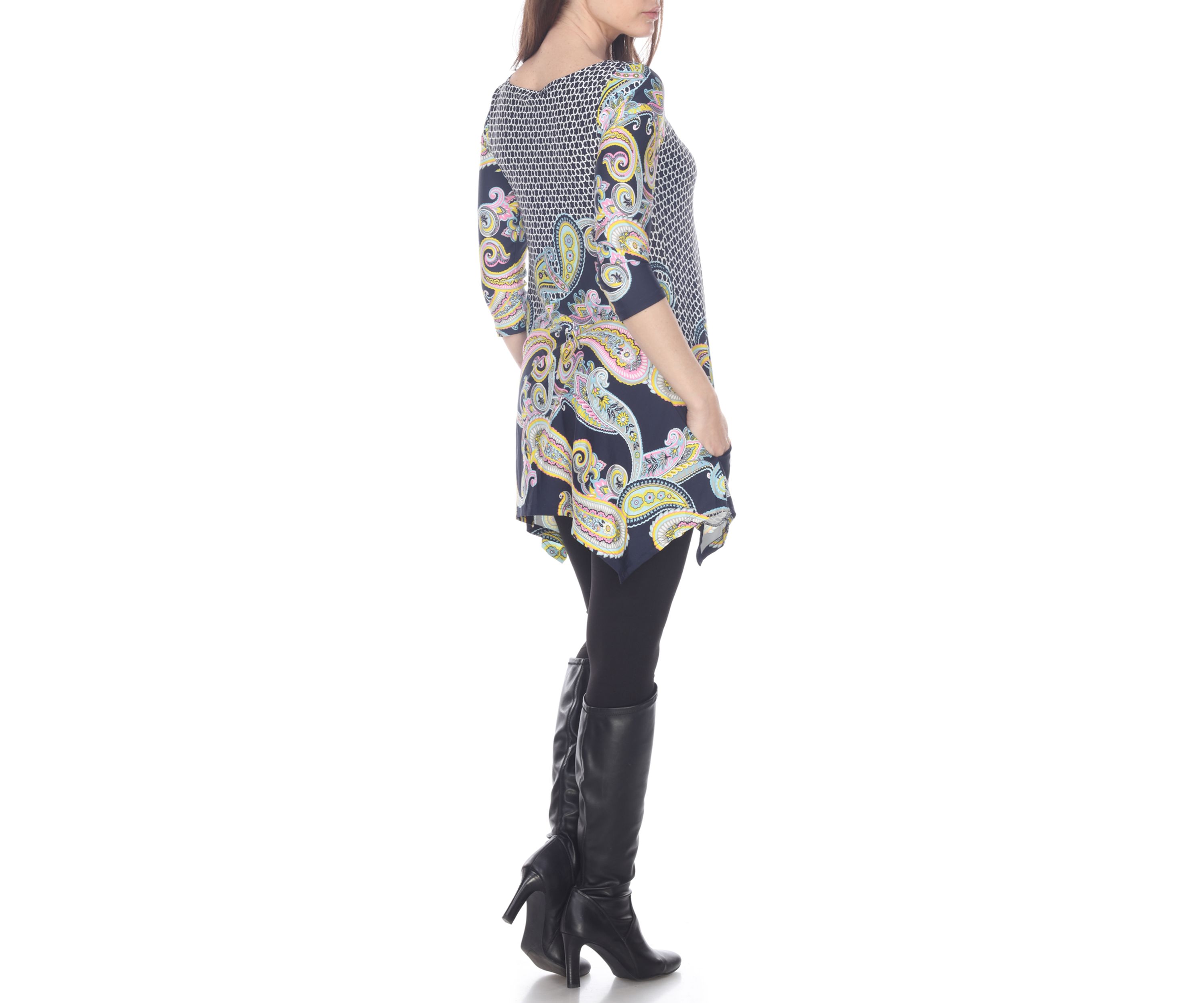 Womens Teagan 3/4 Sleeve Printed Tunic