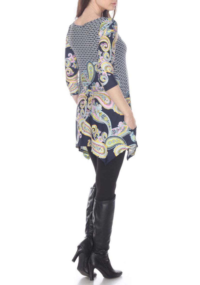 Womens Teagan 3/4 Sleeve Printed Tunic