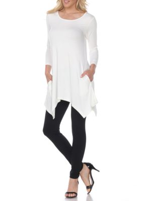 White Mark Women's Makayla 3/4 Sleeve Tunic, XL