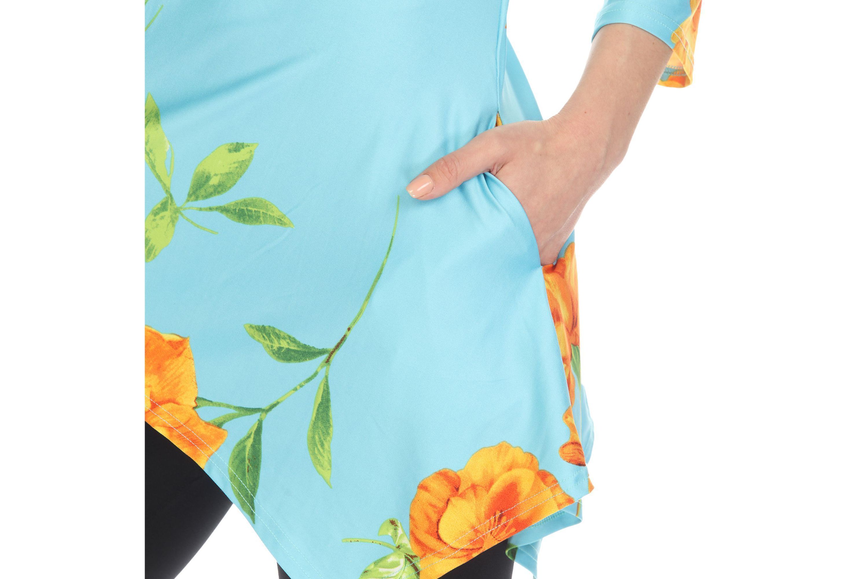 Floral Printed Cold Shoulder Tunic