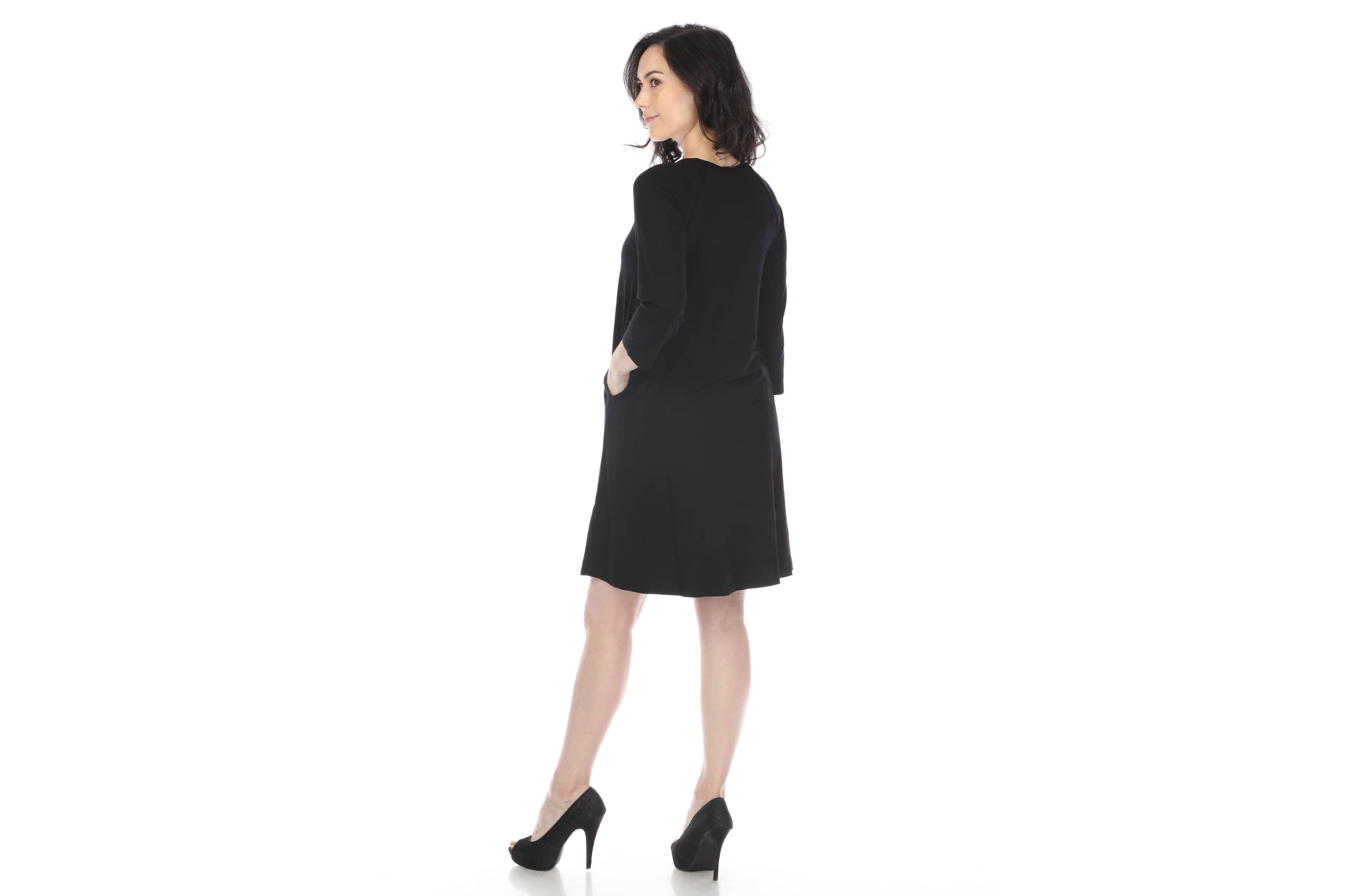 Womens Crisscross Neckline A-line Dress