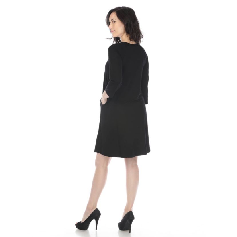 Womens Crisscross Neckline A-line Dress