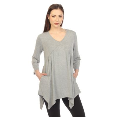 Womens Empire Cut V-Neck Tunic Top