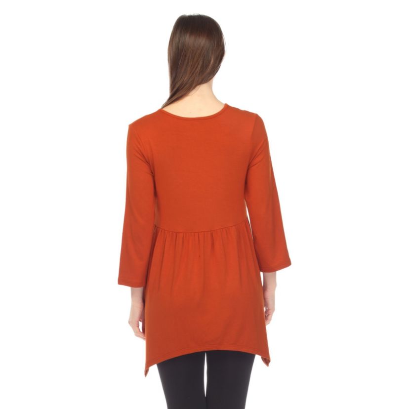 Womens Empire Cut V-Neck Tunic Top