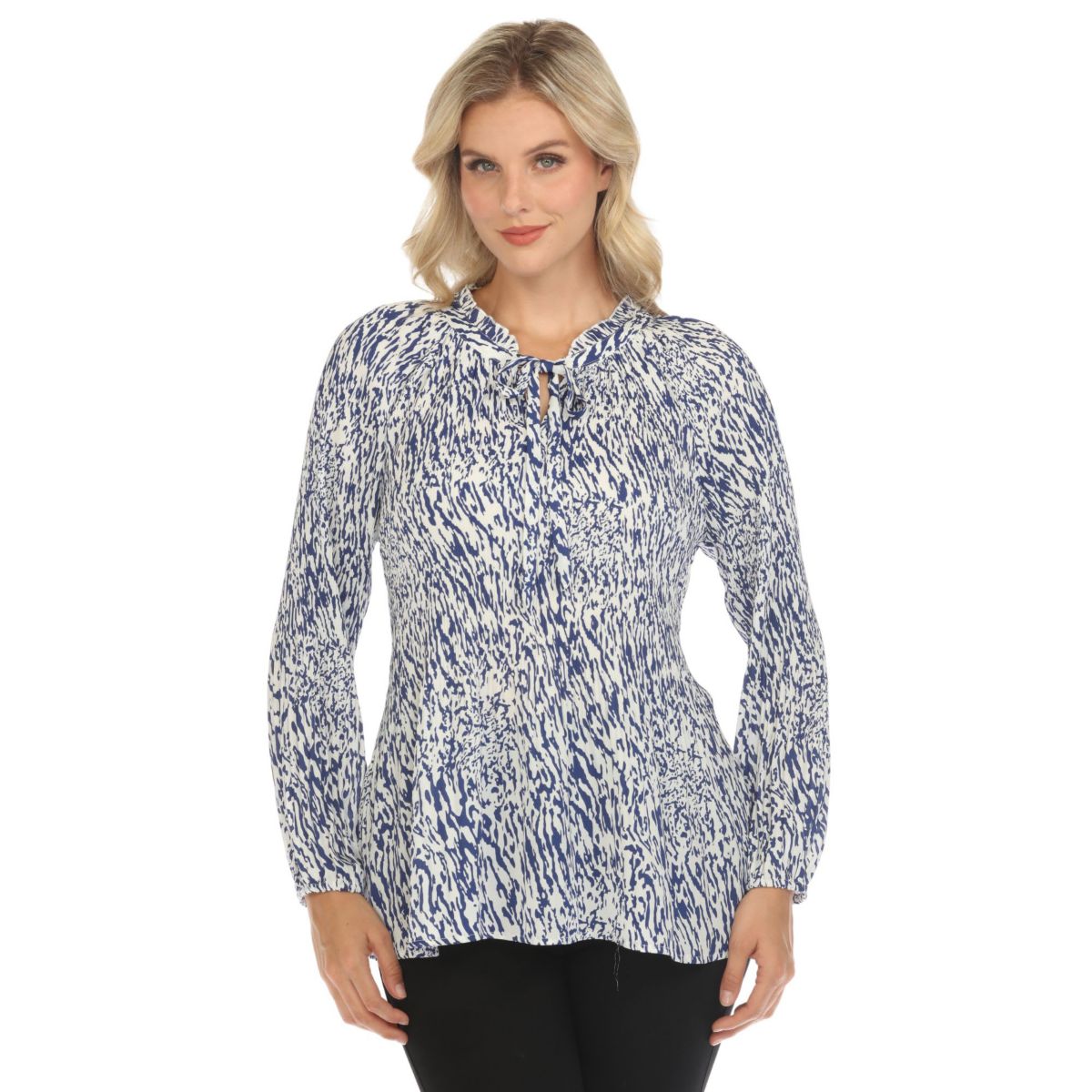 Printed Peasant Blouse