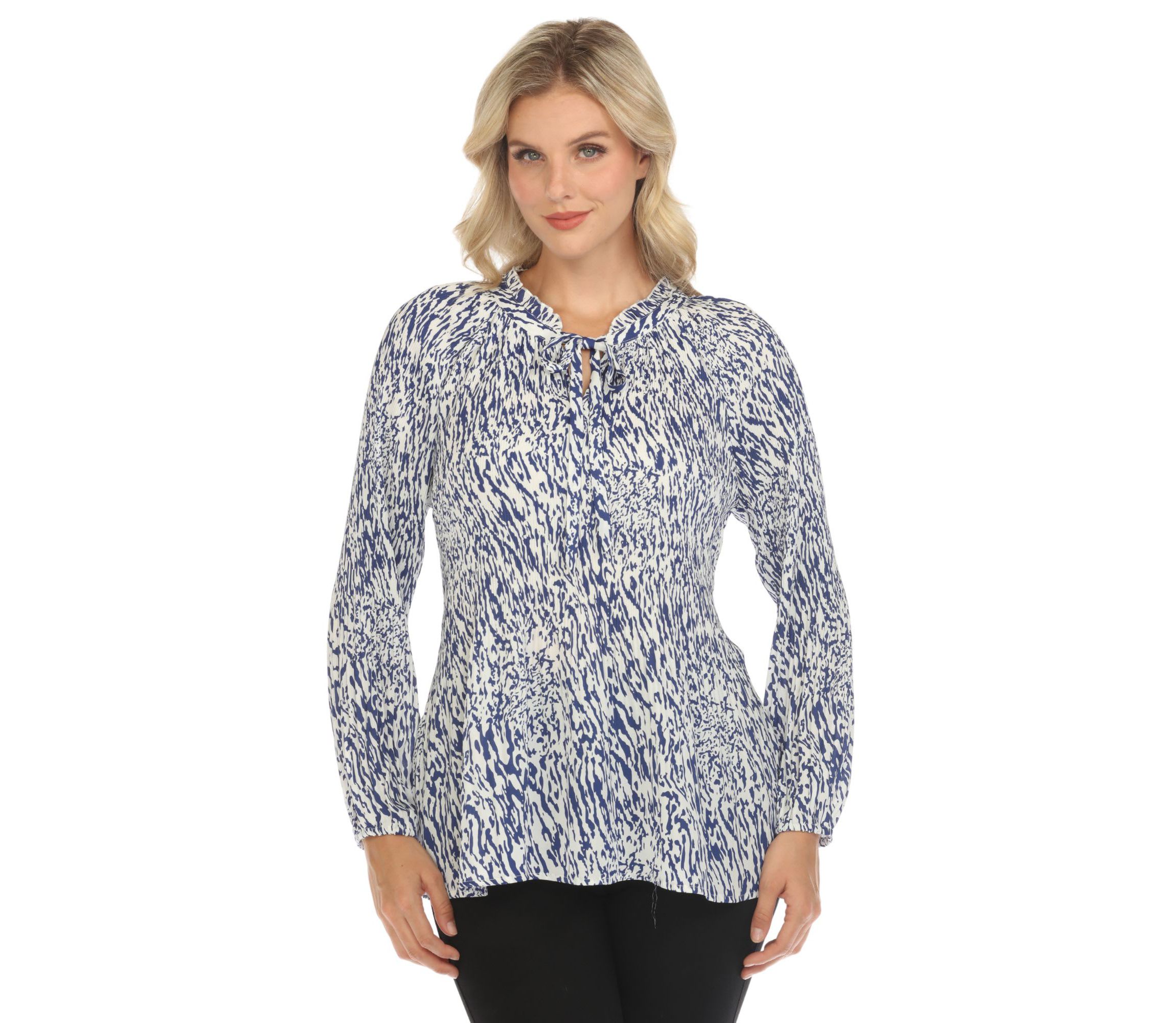 Printed Peasant Blouse