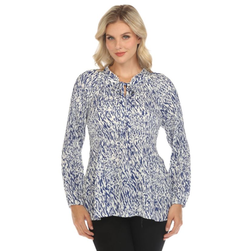 Printed Peasant Blouse
