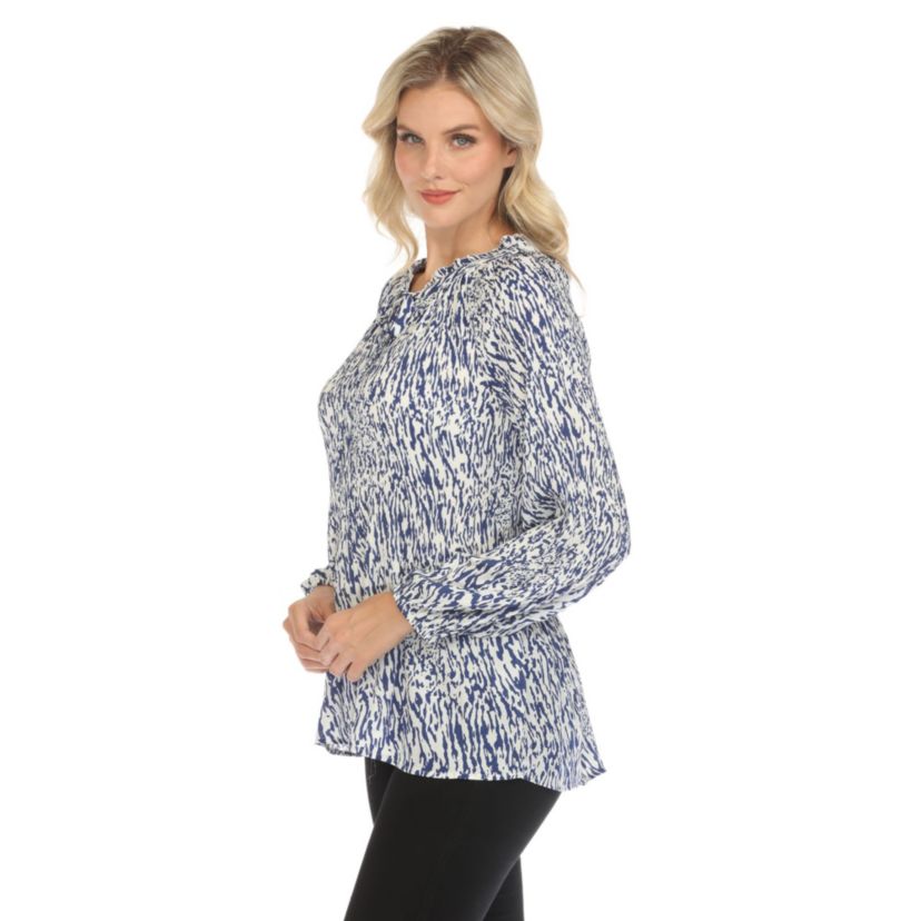 Printed Peasant Blouse