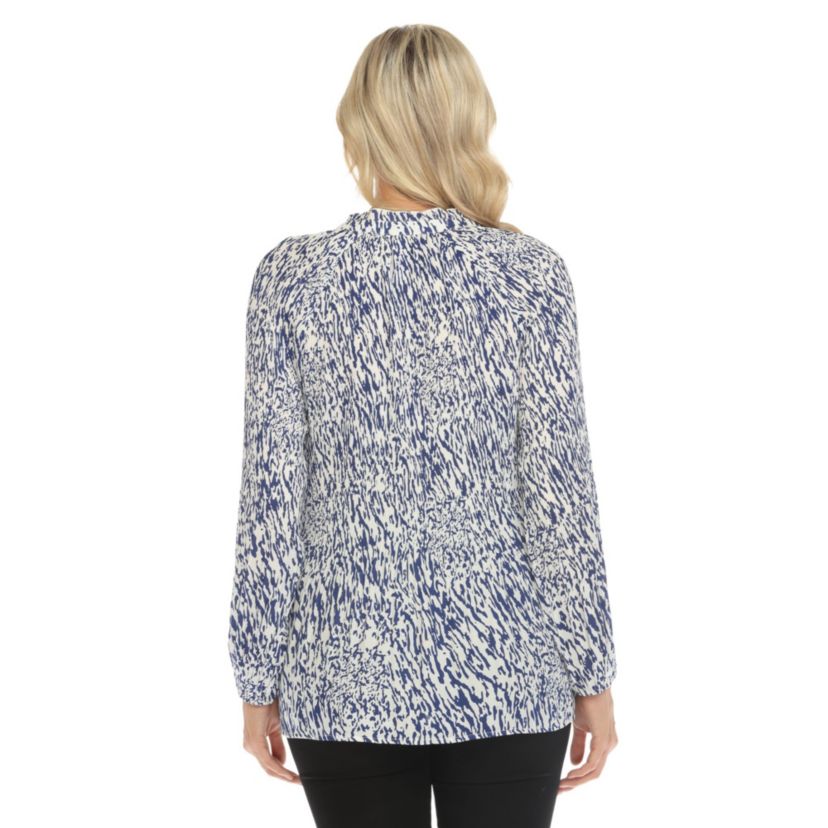 Printed Peasant Blouse