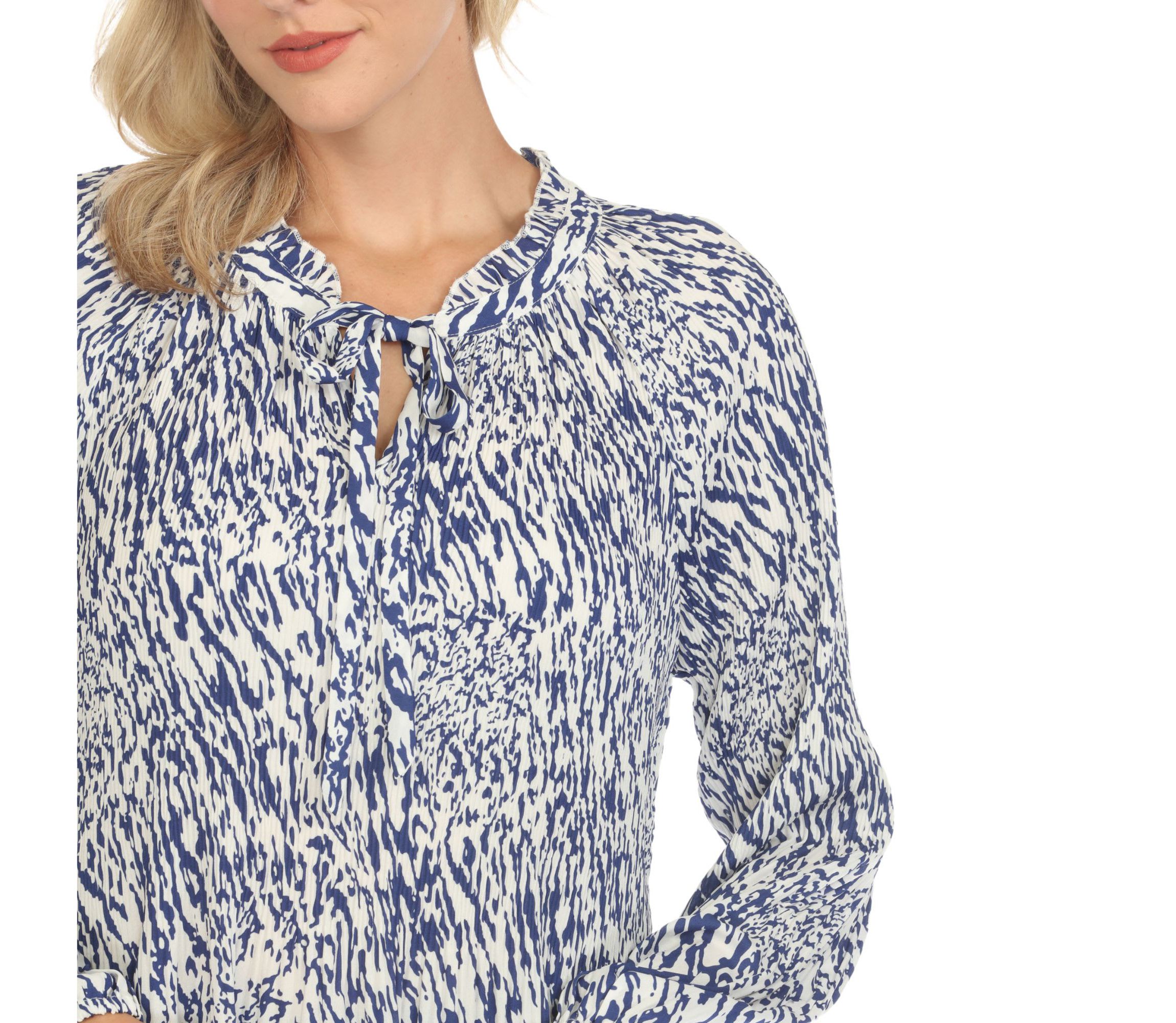 Printed Peasant Blouse